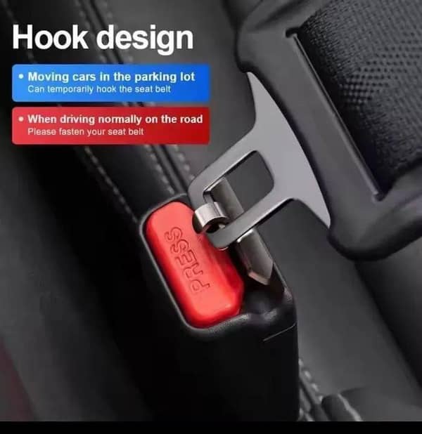 CAR SEAT BELT CLIP HOOK STYLE EASY TO INSTALL EASY TO USE METAL HONDA AND TOYOTA LOGO AVAILABLE NOISE STOPPER