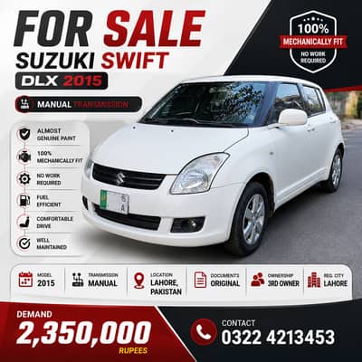 Total Genuine Suzuki Swift DLX 2015 december end