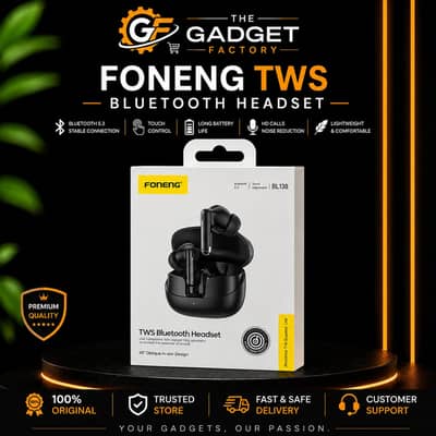 Foneng BL138 Wireless Earbuds - Bluetooth 5.3 TWS (Black / White)