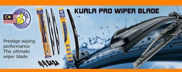 CAR WINDSCREEN HYBRID WIPER MADE IN MALAYSIA KUALA PRO BRAND PACK OF ONE PC AVAILABLE IN 14" 16" 18" 20" 22" 24" 26" FOR ALL CARS
