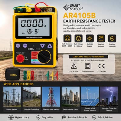 Earth Resistance Tester price in pakistan AR4105B Smart Sensor