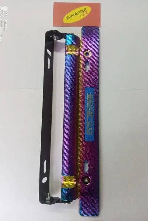 CAR NUMBER PLATE FRAME TILTER CARBON-FIBER MULTI COLOR