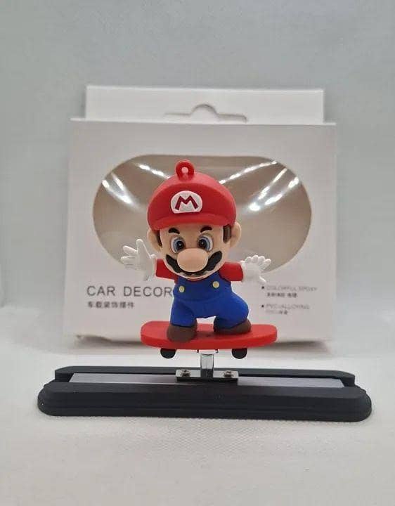 CAR DASHBOARD CUTE DECORATION MARIO SLIDING