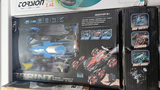 360° Rotate Drift Mode Stunt Car Climbing Spray Toy's - 6 Tyres