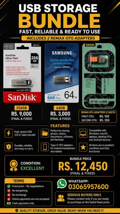 SanDisk Ultra Flair USB 3.0 256 GB Samsung BAR Plus USB 3.1 64 GB