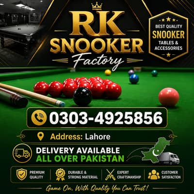 Snooker Table / Rasson Table / Star Snooker Table / RK Snooker Factor