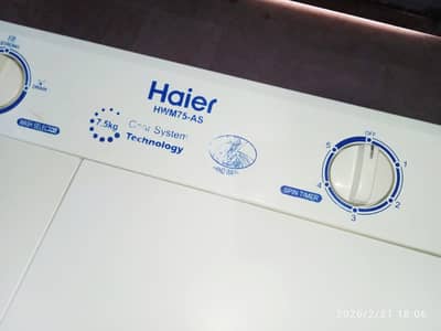 Haier washing machine twin tub model number HWM-75 AS