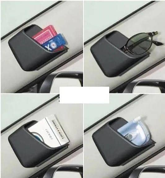 Car Best Unique Storage Pillar Pocket Holder Box |Sunglass|Cellphone & Small Item Holder, Black Color And Beige Color