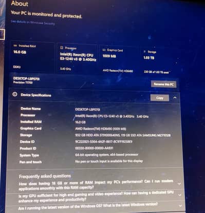 Dell precision T1700