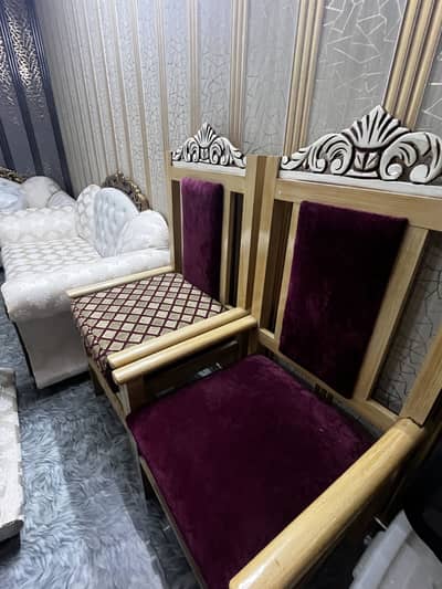 Bed with two chair