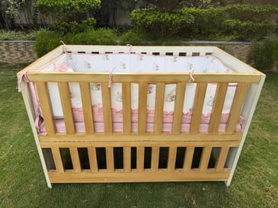 Wooden Baby Cot for Sale | Premium Wooden Baby Bed | Strong & Stylish