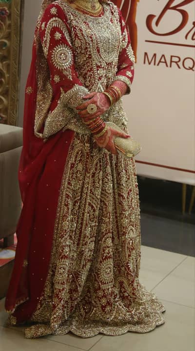 Bridal Lehenga for Sale – Premium Red & Gold Heavy Embroidered