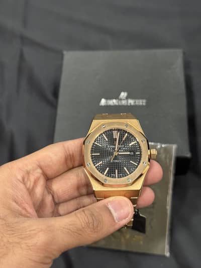 Audemars Piguet (AP) Royal Oak Rose Gold Automatic Watch for Sale