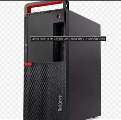 Lenovo M910t (i5 7th Gen, 8GB DDR4, 180GB SSD, GTX 1050 2GB) CPU,,,,,