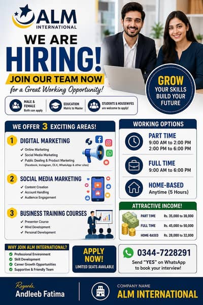 online work  jobs  available for male and female ( Lahore )