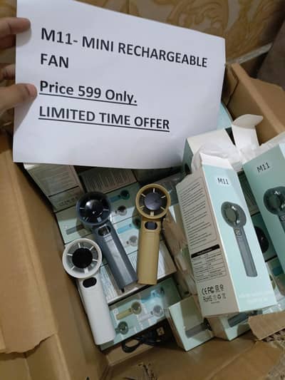 M11 MINI FAN RECHARGEABLE RS. 599 WHOLESALE