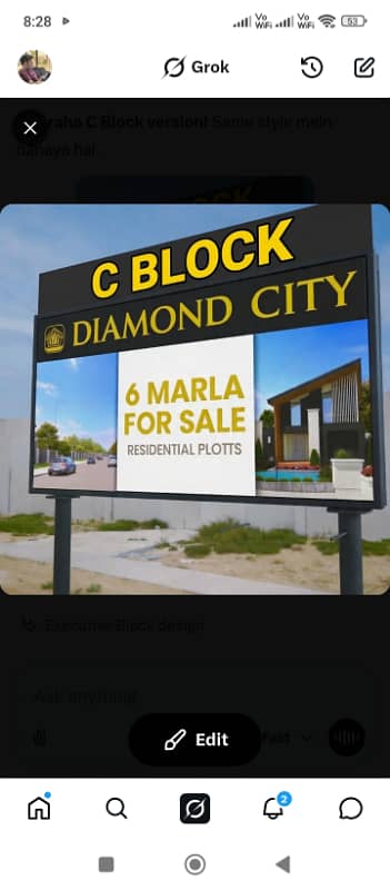 6 Marla resident plot C block phase1 extension