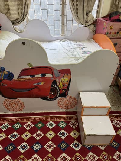 Boy bed along with mattress