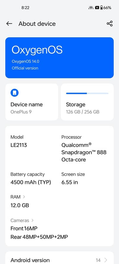 OnePlus | 12/256 | 9 Dual Sim PTA Approved