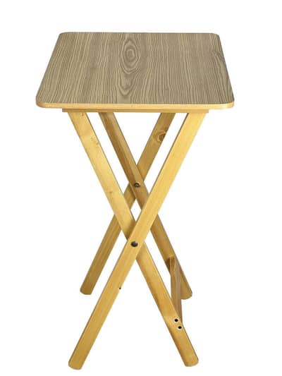 Wooden Folding Table Home Office Study Use X Shape Smart Space Saver