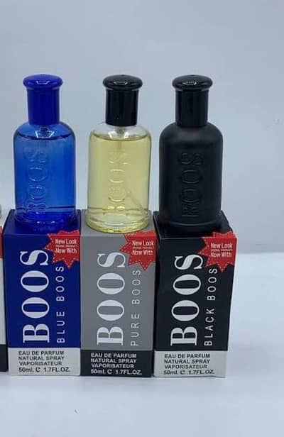 BOOS Men Perfume Pack of 3 Glass Bottles