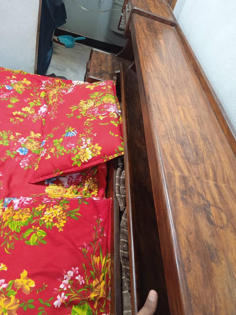 Double Bed with side table 2