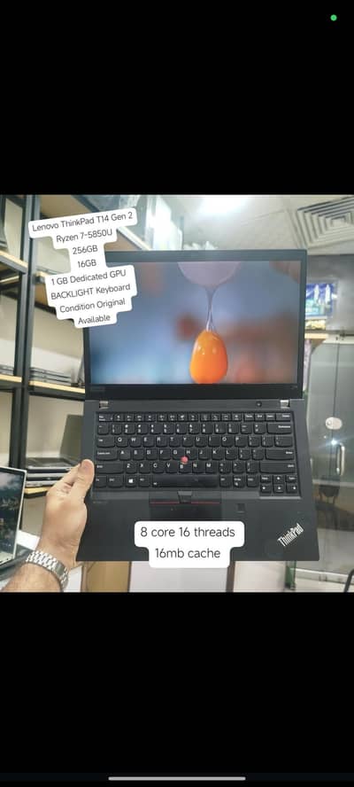 Lenovo ThinkPad T14 Gen2| Ryzen 7-5850|256GB| 16Gb 1GB GPU Touch  scre