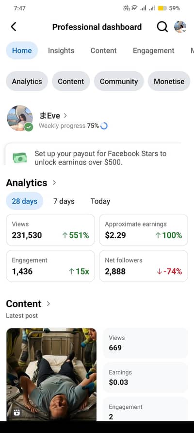 Facebook monetize page