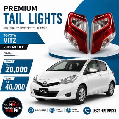 Toyota Vitz 2015 Original Tail Lights | Pair & Single Available