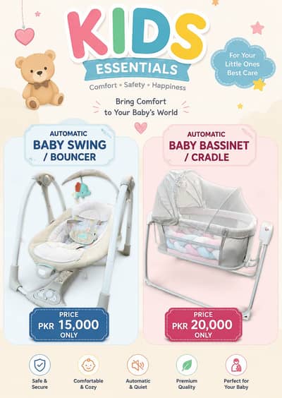 Automatic Baby Swing & Baby Bassinet/Cradle for Sale | Kids Essential