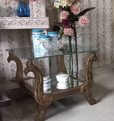 Centre table with two side tables