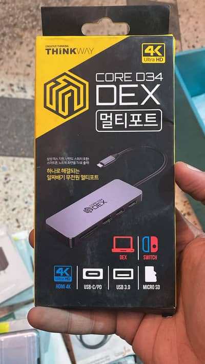 Dex core d34 can display mobile screen to monitor and tv + card reade