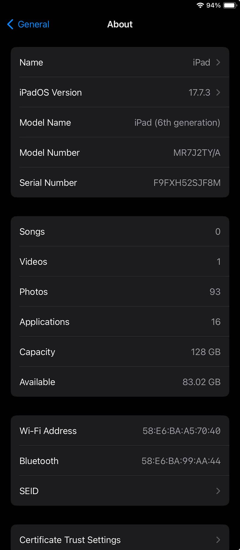 iPad 6th Generation 2