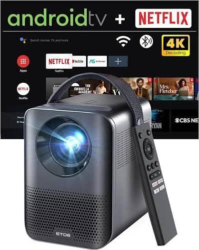 ETOE Europian brand projectors 4k supported with Google TV official