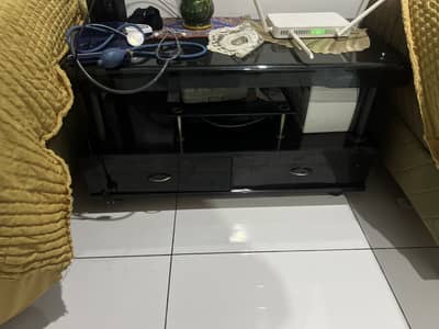 TV console glass table.