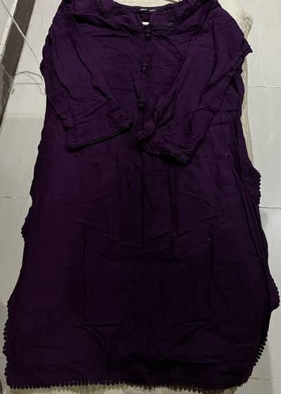 Kurti and Pajama-purple