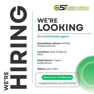Call centre agent required in lahore in morning