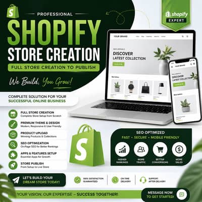 Shopify Store creation from 0 to 100