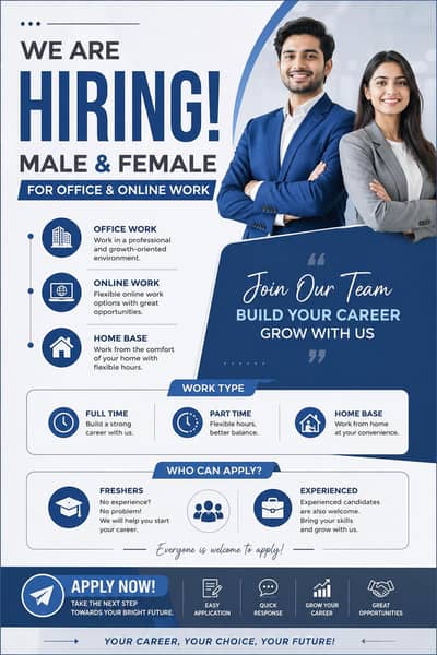 online work job available Male/ female ( Lahore)