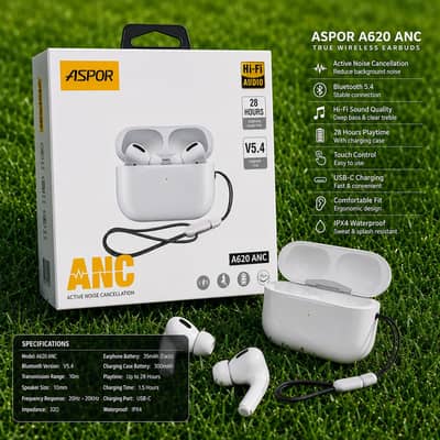 ASPOR A620 ANC Wireless Earbuds