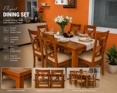 urgent sale of 6 seater premium dinning table set