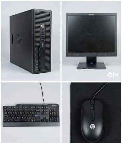 Complete HP ProDesk Core i3 4th Gen PC Setup 12GB / 500GB