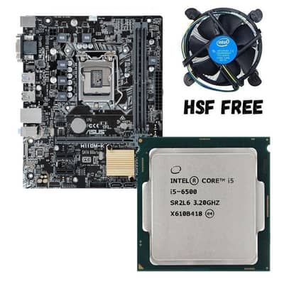Intel Core i5-6500 + ASUS H110M-K Motherboard Combo | 100% Working