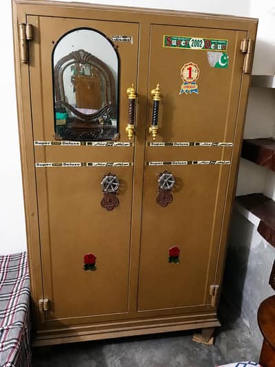 Heavy Steel 2-Door Wardrobe / Almirah – Good Condition
