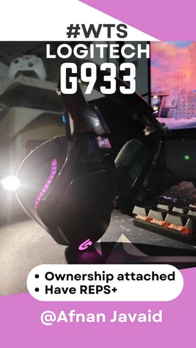 Wireless Logitech G933 Headphones with BOX