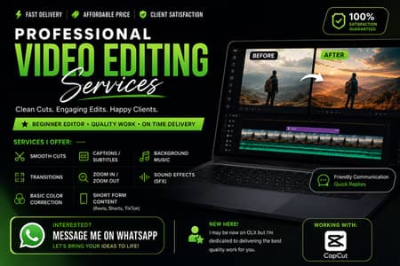 Professional Video Editing | YouTube Shorts, Reels & Talking Head Vide