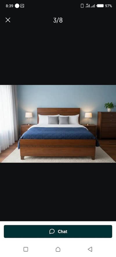 simple design king size double bed masoo shah road Whatsap 03156684775