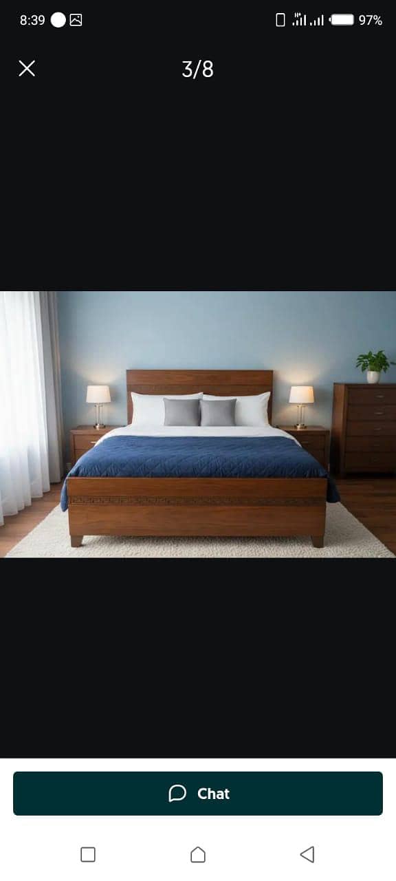 simple design king size double bed masoo shah road Whatsap 03156684775 0