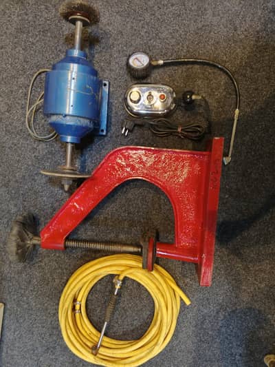 Puncture tyre repair tools with grinder machine