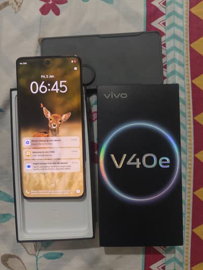 Vivo V40e 8/258 official PTA complete box 10/10 condition